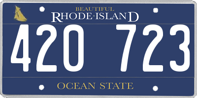 RI license plate 420723