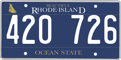 RI license plate 420726
