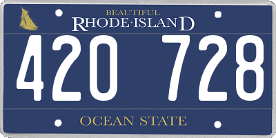 RI license plate 420728