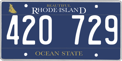 RI license plate 420729