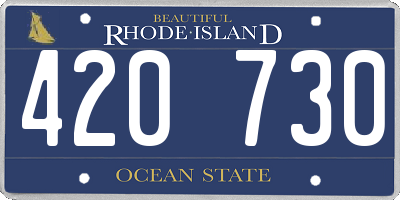 RI license plate 420730