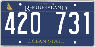 RI license plate 420731