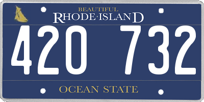 RI license plate 420732