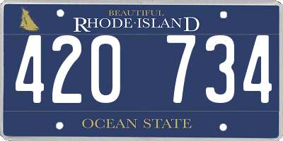 RI license plate 420734