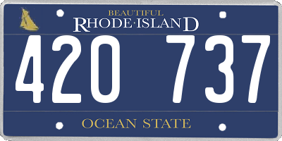 RI license plate 420737