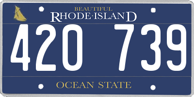 RI license plate 420739