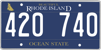 RI license plate 420740