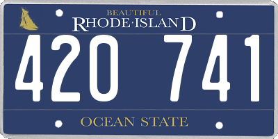 RI license plate 420741
