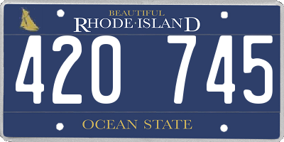 RI license plate 420745