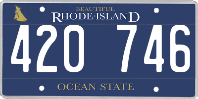 RI license plate 420746