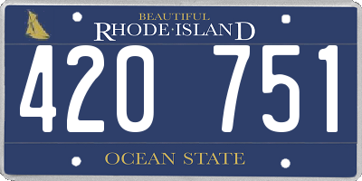 RI license plate 420751