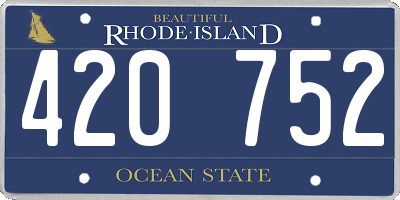 RI license plate 420752