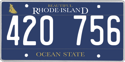 RI license plate 420756
