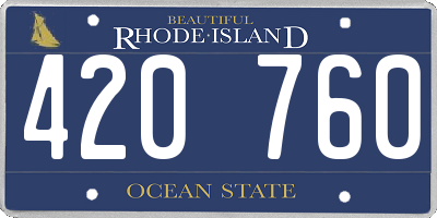 RI license plate 420760