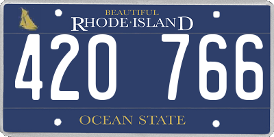 RI license plate 420766