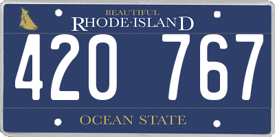 RI license plate 420767