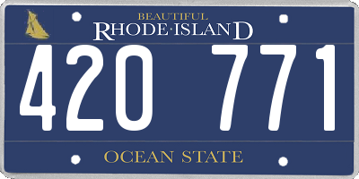 RI license plate 420771