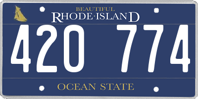 RI license plate 420774