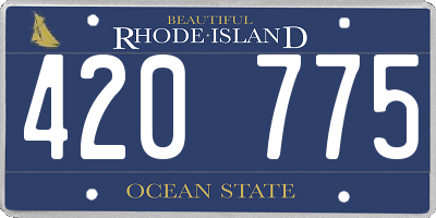 RI license plate 420775