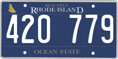 RI license plate 420779