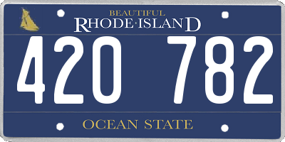 RI license plate 420782