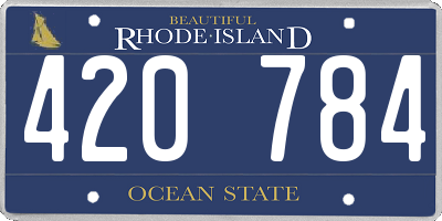 RI license plate 420784