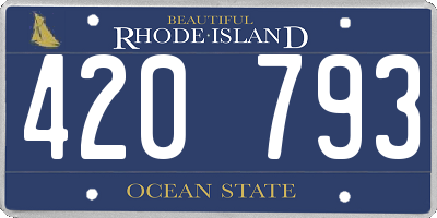 RI license plate 420793