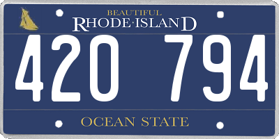 RI license plate 420794