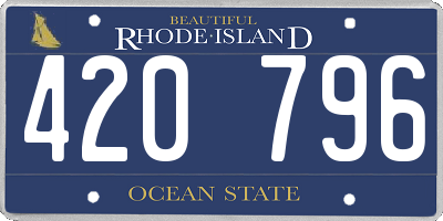 RI license plate 420796