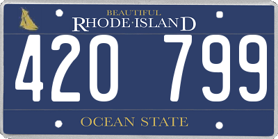 RI license plate 420799