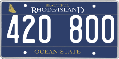 RI license plate 420800