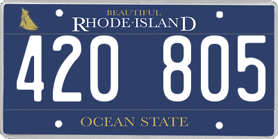 RI license plate 420805