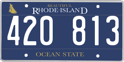 RI license plate 420813
