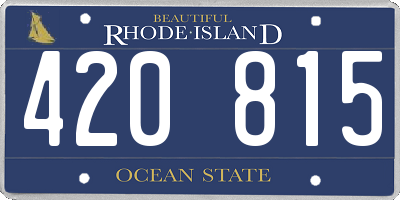 RI license plate 420815