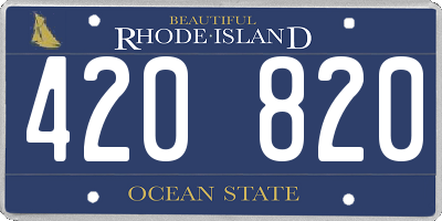 RI license plate 420820