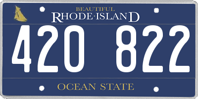 RI license plate 420822
