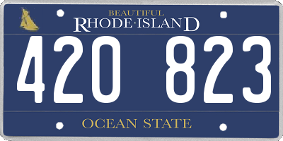 RI license plate 420823