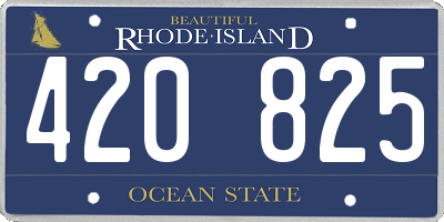 RI license plate 420825