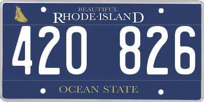 RI license plate 420826
