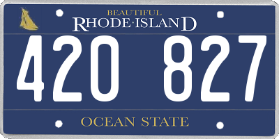 RI license plate 420827