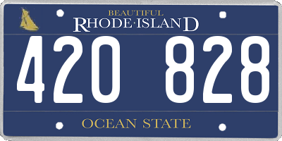 RI license plate 420828