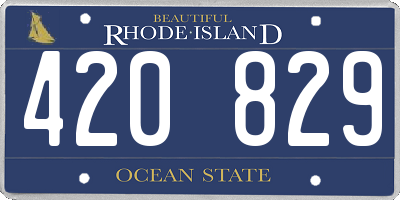 RI license plate 420829
