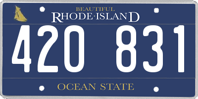 RI license plate 420831