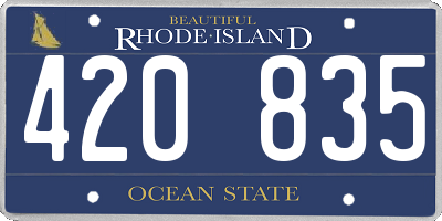 RI license plate 420835