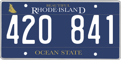 RI license plate 420841