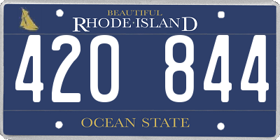 RI license plate 420844