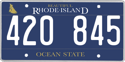 RI license plate 420845