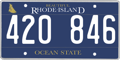 RI license plate 420846