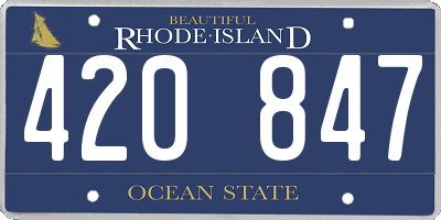 RI license plate 420847