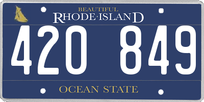 RI license plate 420849